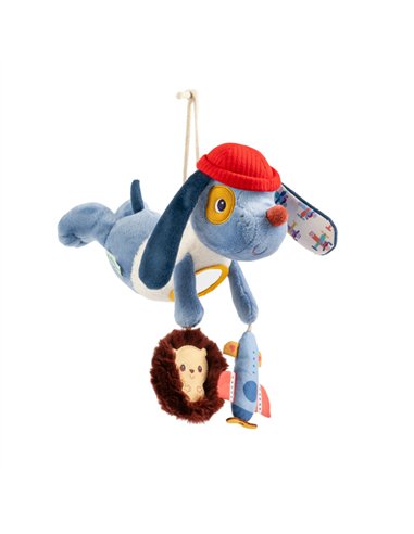 Peluche chien à suspendre - Jules acti-nomade - lilliputiens