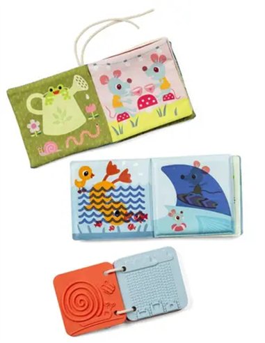 SET DE NAISSANCE - 3 LIVRES SENSORIELS JARDIN - lilliputiens