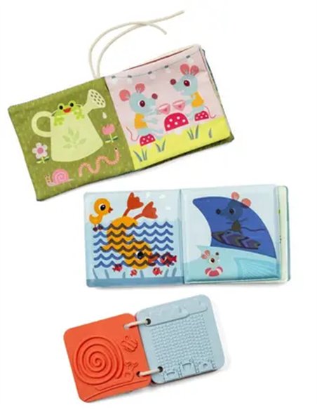 SET DE NAISSANCE - 3 LIVRES SENSORIELS JARDIN - lilliputiens