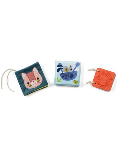 SET DE NAISSANCE - 3 LIVRES SENSORIELS JARDIN - lilliputiens