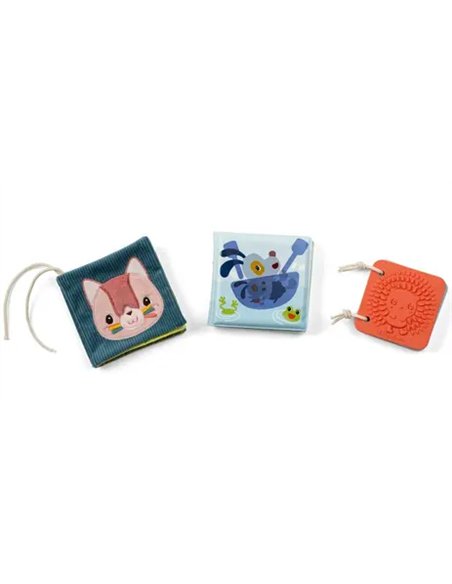 SET DE NAISSANCE - 3 LIVRES SENSORIELS JARDIN - lilliputiens