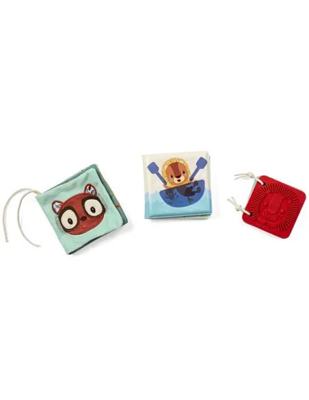 SET DE NAISSANCE - 3 LIVRES SENSORIELS JUNGLE - lilliputiens