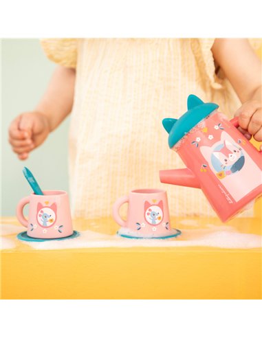 Jouet de bain - Set de thé Jeanne le chat - lilliputiens