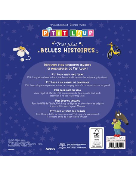P'TIT LOUP - MES PLUS BELLES HISTOIRES - auzou