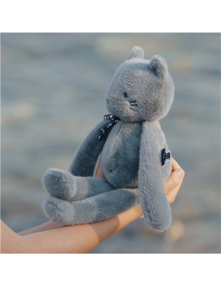 Chat Méloé 37cm - Bleu Gris - mailou
