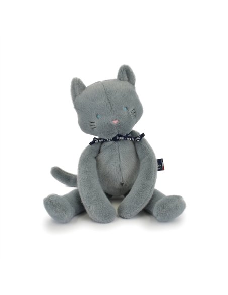 Chat Méloé 37cm - Bleu Gris - mailou