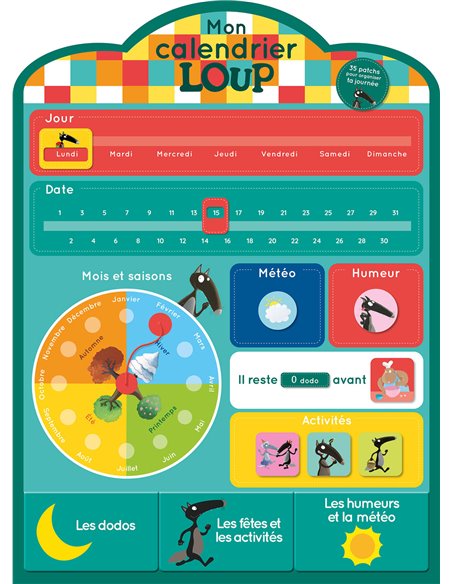 MON CALENDRIER EN TISSU LOUP - Auzou