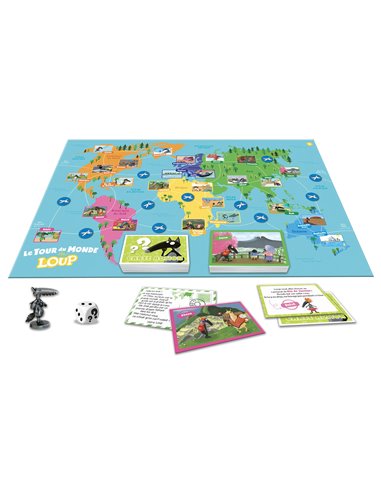 GRANDS JEUX - LE TOUR DU MONDE DE LOUP - LE JEU - Auzou