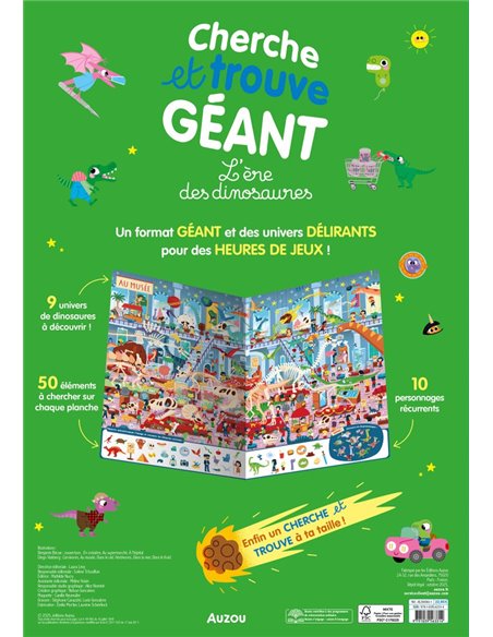 CHERCHE ET TROUVE GÉANT - L'ÈRE DES DINOSAURES - Auzou