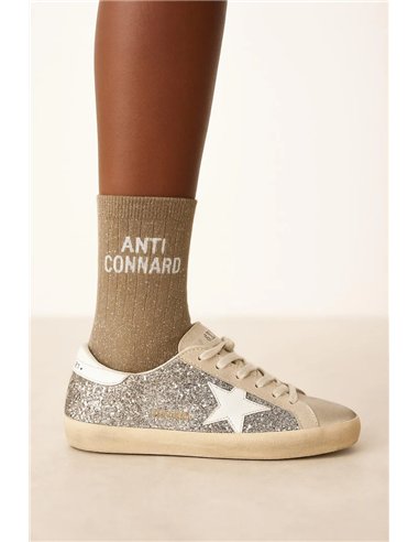 Chaussettes à paillettes Anti Connard Beige - Woom