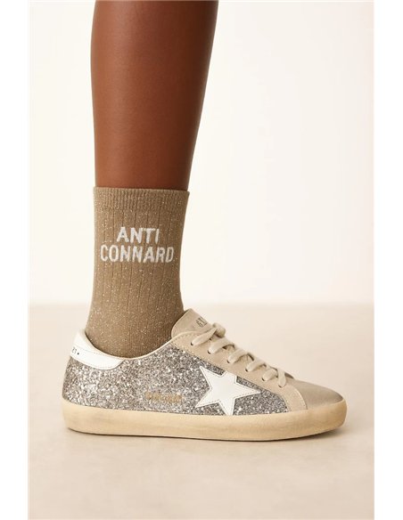 Chaussettes à paillettes Anti Connard Beige - Woom