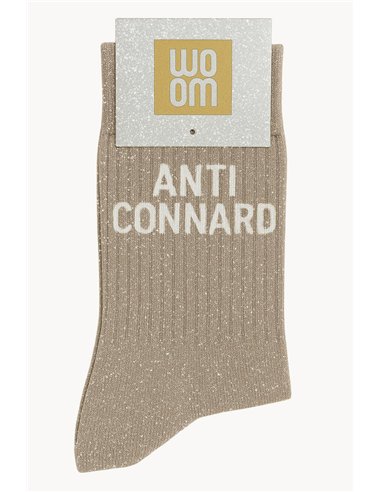 Chaussettes à paillettes Anti Connard Beige - Woom