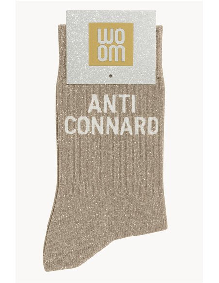 Chaussettes à paillettes Anti Connard Beige - Woom