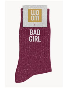 Chaussettes à paillettes Bad Girl Violet - woom