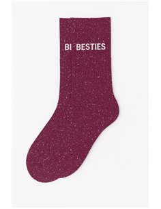 Chaussettes à paillettes Besties Violet - woom 2