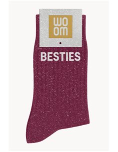 Chaussettes à paillettes Besties Violet - woom