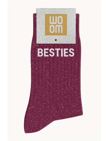 Chaussettes à paillettes Besties Violet - woom