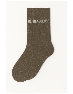 Chaussettes à paillettes Blagueuse Kaki - woom 2