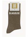Chaussettes à paillettes Blagueuse Kaki - woom