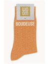 Chaussettes à paillettes Boudeuse Abricot - woom