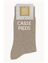 Chaussettes à paillettes Casse Pieds Beige - woom