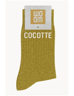 Chaussettes à paillettes Cocotte Moutarde - woom