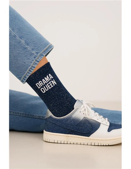 Chaussettes à paillettes Drama Queen Marine - woom
