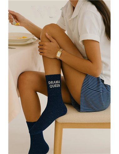 Chaussettes à paillettes Drama Queen Marine - woom