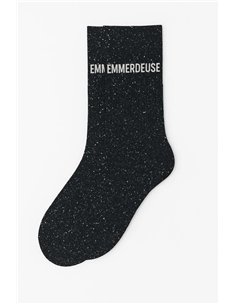 Chaussettes à paillettes Emmerdeuse Noir - Woom 2