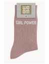 Chaussettes à paillettes Girl Power Rose Gold - woom