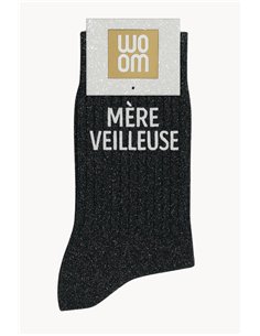 Chaussettes à paillettes Mère Veilleuse Noir - woom