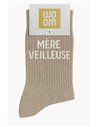 Chaussettes à paillettes Mère Veilleuse Beige - woom