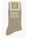 Chaussettes à paillettes Mère Poule Beige - woom