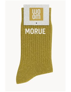 Chaussettes à paillettes Morue Moutarde - woom