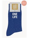 Chaussettes à paillettes One Life Bleu Electrique - woom