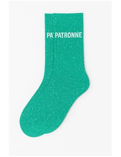 Chaussettes à paillettes Patronne Green Queen - woom 2