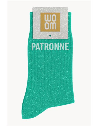 Chaussettes à paillettes Patronne Green Queen - woom