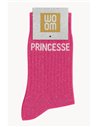 Chaussettes à Paillettes Princesse Rose Fuschia - woom
