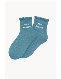Chaussettes à paillettes Mini Rebelle Turquoise (Enfant) - woom