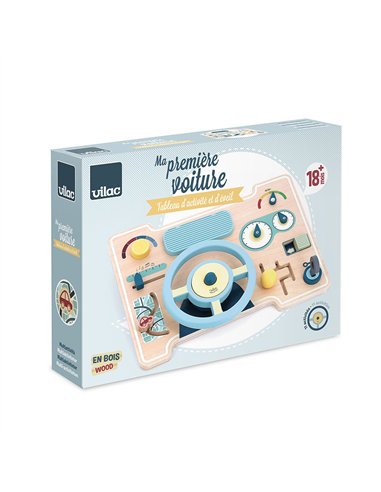 Jeu d’éveil en bois Tableau de bord multi-activités - Vilac
