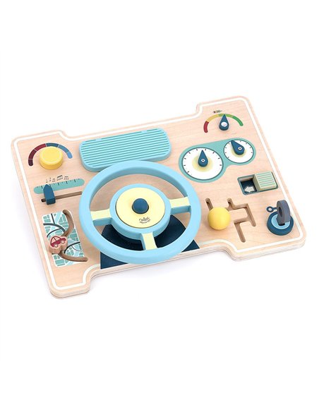 Jeu d’éveil en bois Tableau de bord multi-activités - Vilac