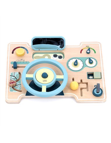 Jeu d’éveil en bois Tableau de bord multi-activités - Vilac