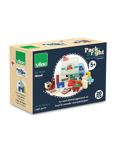 Jeu de logique en bois Pack it right Le déménagement - Ingela P.Arrhenius - Vilac