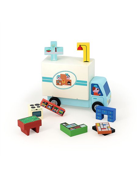 Jeu de logique en bois Pack it right Le déménagement - Ingela P.Arrhenius - Vilac