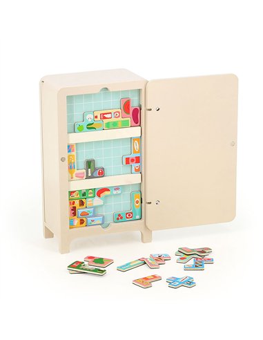Jeu de logique en bois Pack it right Le frigo - Ingela P.Arrhenius - Vilac