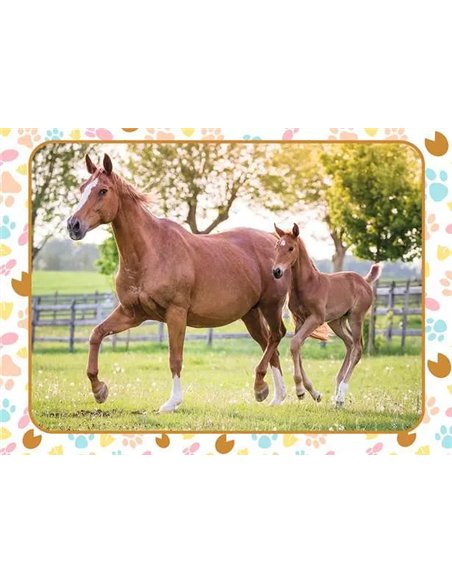 Puzzle Maman bébé cheval 60p - nathan