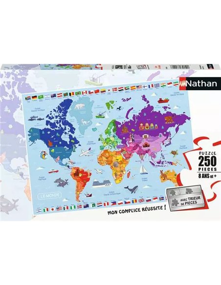 Puzzle Carte du monde 250p - ravensburger