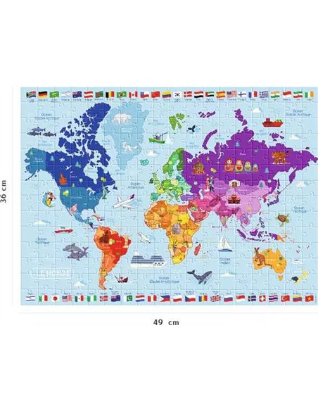 Puzzle Carte du monde 250p - ravensburger