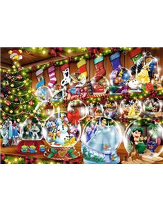 Puzzle Boules à neige Disney 1000p - ravensburger 2