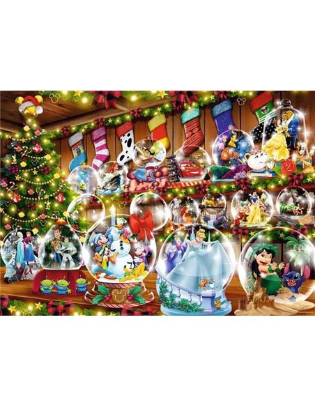 Puzzle Boules à neige Disney 1000p - ravensburger